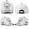 Custom Army Branch Veteran White Hat - Personalized MOS Branch, Rank, Name & Years #000180
