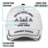 Custom Army Branch Veteran White Hat - Personalized MOS Branch, Rank, Name & Years #000180