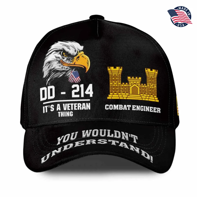 Custom DD-214 Army Branch Veteran Hat - It's A Veteran Thing Cap - Personalized Rank & Name #000200