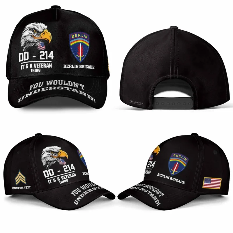 Custom DD-214 Army Division Veteran Hat - Personalized Rank & Name #000201