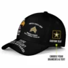 Make a bold statement with the Custom DD-214 'Veteran Thing' Hat. Featuring a striking eagle design, 'Duty-Honor-Country' motto, and wrap-around visor text. Personalize the front with your Rank, and the side panel with your Branch and Name. Order your exclusive cover today!