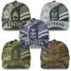 Custom Digital Camo Veteran Printed Hat - Personalized Branch, Rank & Name #000194