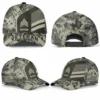 Custom Digital Camo Veteran Printed Hat - Personalized Branch, Rank & Name #000194