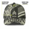 Custom Digital Camo Veteran Printed Hat - Personalized Branch, Rank & Name #000194
