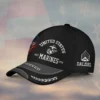 Custom Eagle & Dog Tags USMC Veteran Printed Hat – Personalized Rank & Name #000267