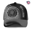 Custom Metallic Veteran Hat - Shattered Steel Design - Personalized Branch, Rank, Name & Years #000176