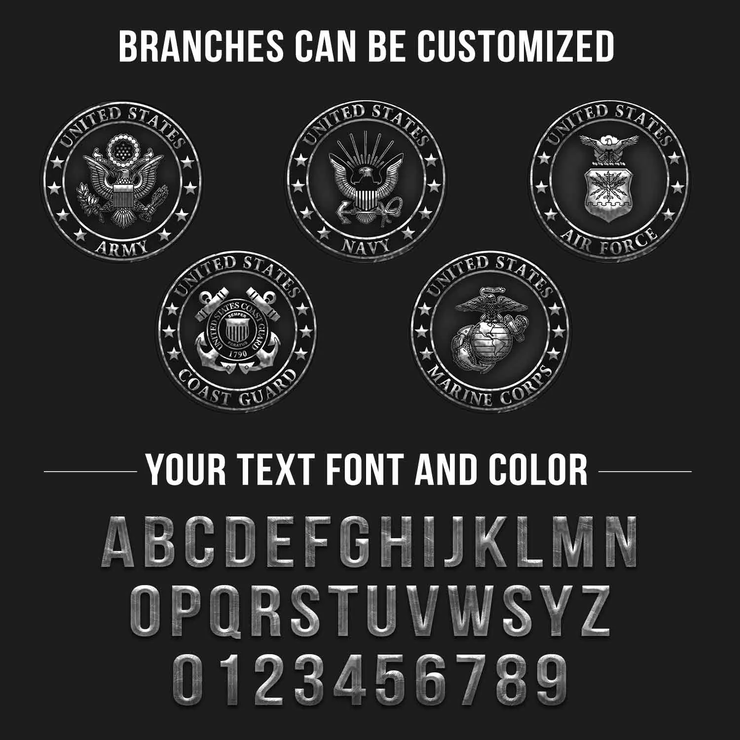 Custom Metallic Veteran Hat - Shattered Steel Design - Personalized Branch, Rank, Name & Years #000176