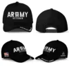 Custom Minimalist Veteran Hat - Choose Branch, Rank & Name - Bold Black & White Design #000254