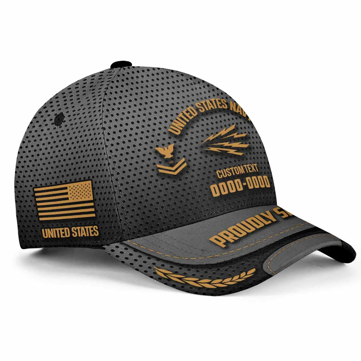 Custom Navy Rating Hat - Personalized Rating, Rank & Years - Made in USA #000175