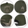 Custom Subdued Tactical Veteran Hat - OD Green & Camo Brim - Personalized Branch, Rank & Name #000198