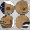Custom Tattered Flag U.S Air Force Veteran Printed Hat - Personalized Branch, Rank & Name #000259