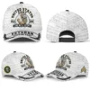 Custom U.S Military Mascot Veteran Printed Hat - Personalized Branch, Rank, Years & Name #000210