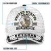 Custom U.S Military Mascot Veteran Printed Hat - Personalized Branch, Rank, Years & Name #000210