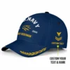 Custom U.S. Navy Rating Veteran Hat - Personalized Rating, Rank, Name & Years #000177