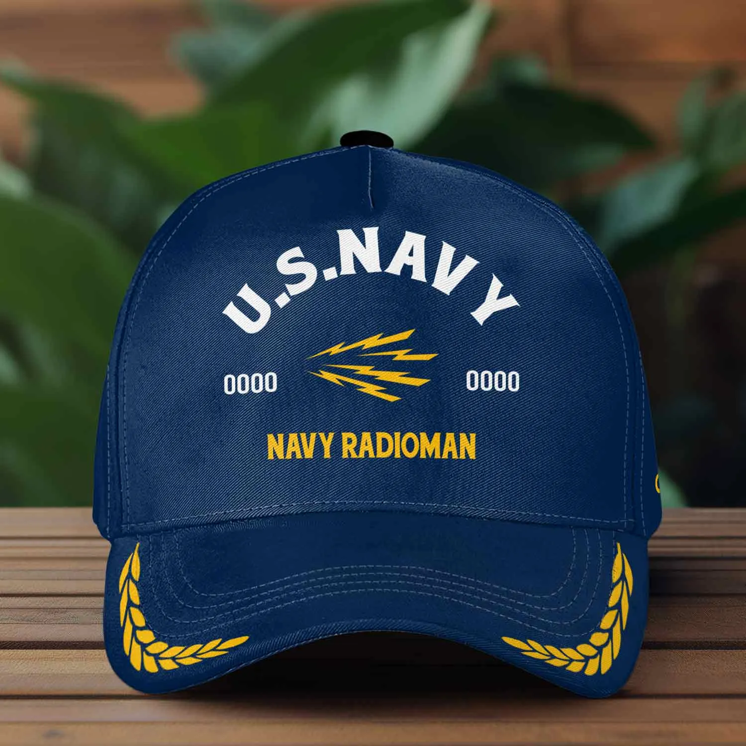 Custom U.S. Navy Rating Veteran Hat - Personalized Rating, Rank, Name & Years #000177