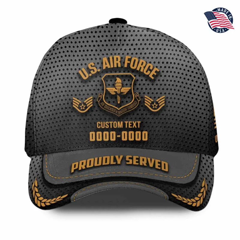 Custom USAF Command Printed Hat - Personalized Unit, Rank, Name #000195