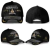 Custom USMC 250th Anniversary Bulldog Printed Hat - Personalized Rank & Name #000223