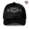 Custom USMC 250th Anniversary Devil Dog Design Printed Hat - Personalized Rank & Name #000228