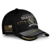 Custom USMC 250th Anniversary Unchained Bulldog Printed Hat - Personalized Rank & Name #000224