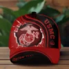 Custom USMC Shattered Armor Printed Hat - Personalized Rank & Visor Name #000192