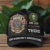 Customized DD-214 Veteran Printed Hat - Personalized Branch, Rank & Name #000206