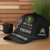 Customized DD-214 Veteran Printed Hat - Personalized Branch, Rank & Name #000206
