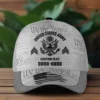 Customized U.S Veteran White Hat - Personalized Branch, Rank, Nam & Years #000181