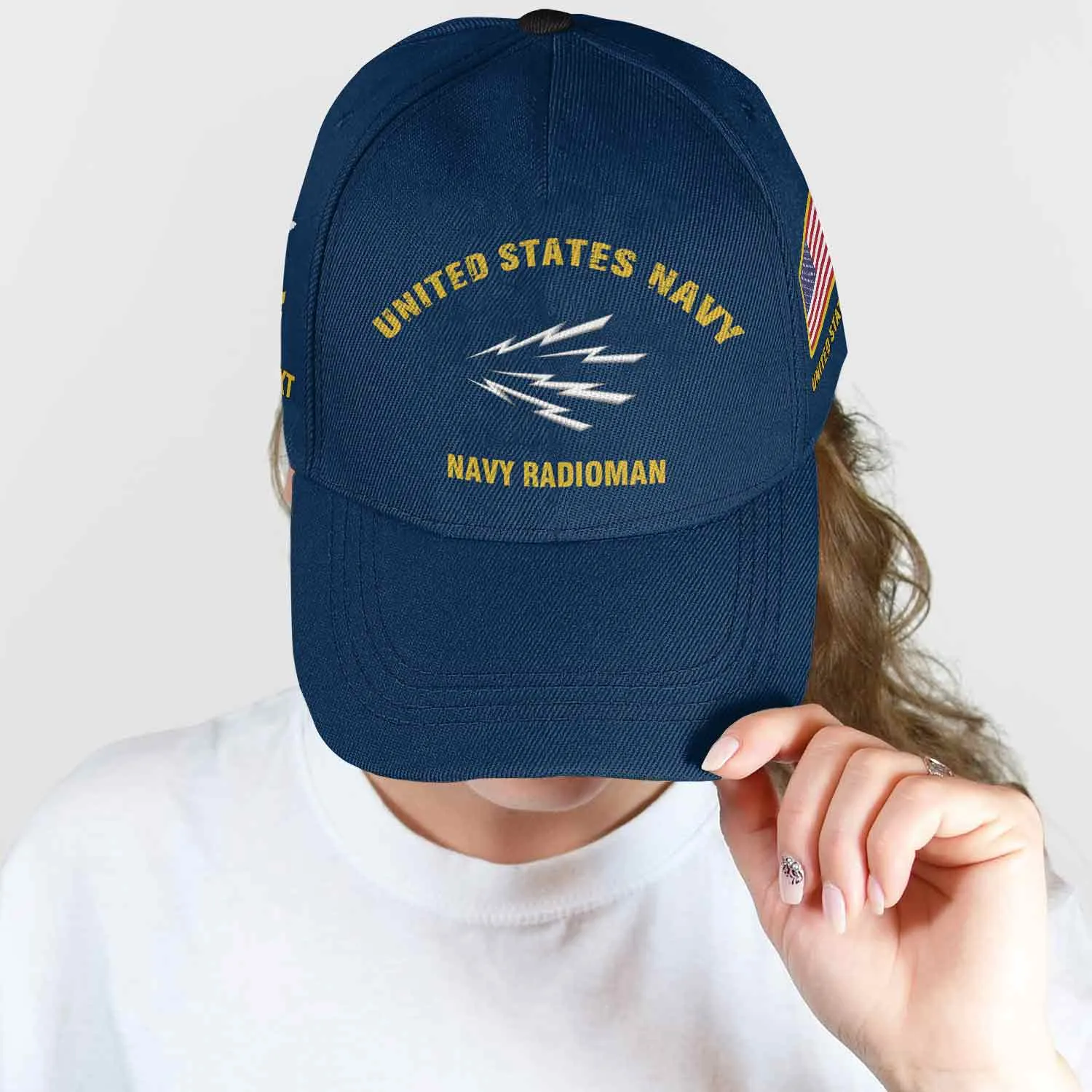 Customized U.S. Navy Rating Veteran Hat - Personalized Rating, Rank, Name & Years #000178