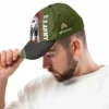 Personalized Military Brotherhood Printed Cap - Custom Rank & Name - Proudly Served Veteran Hat #000183