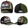 Personalized Military Brotherhood Printed Cap - Custom Rank & Name - Proudly Served Veteran Hat #000183