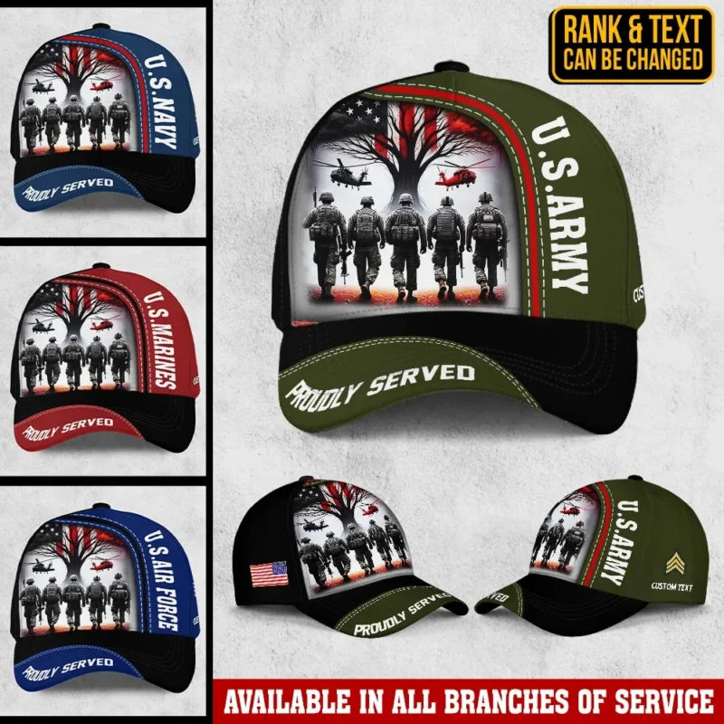 Personalized Military Brotherhood Printed Cap #000183