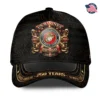 Premium USMC 250th Birthday Custom Printed Hat - Personalized Rank & Name #000227
