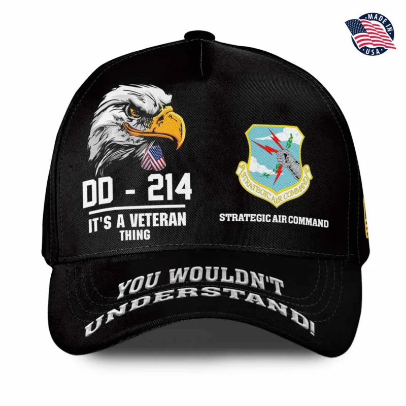 The DD-214 Custom Air Force Command Printed Cap - Personalized Command, Rank & Name #000203