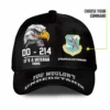 The DD-214 Custom Air Force Command Printed Cap - Personalized Command, Rank & Name #000203