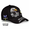 The DD-214 Custom Air Force Command Printed Cap - Personalized Command, Rank & Name #000203