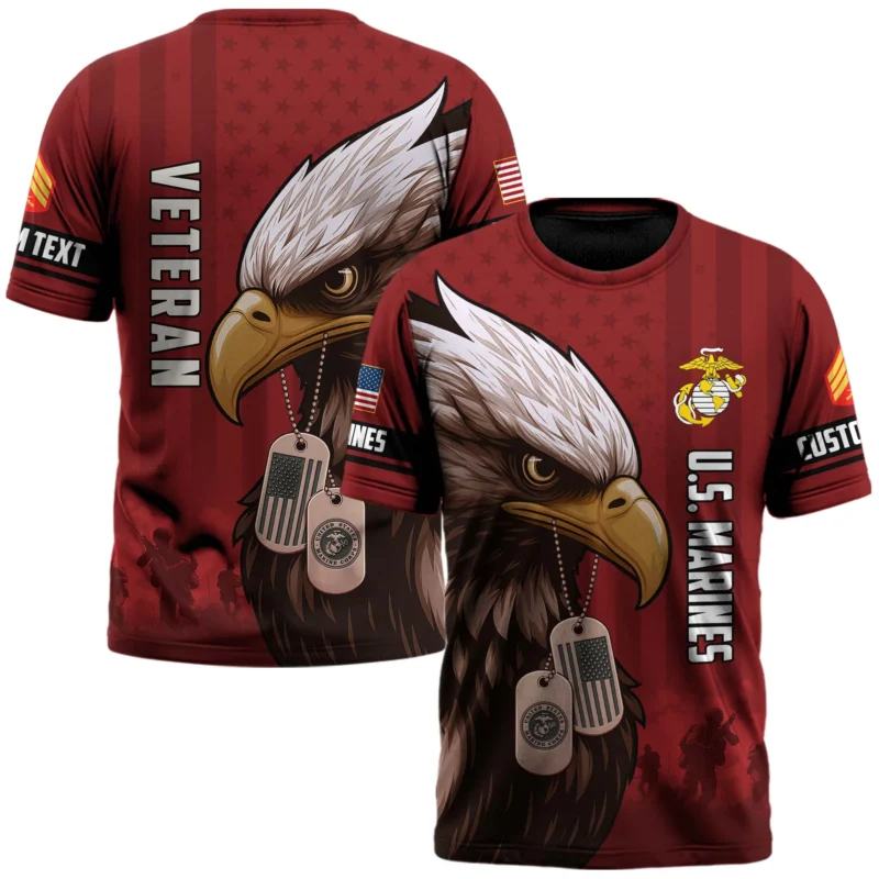 U.S. Marines Veteran Eagle Dog Tags Personalized Shirt #000279