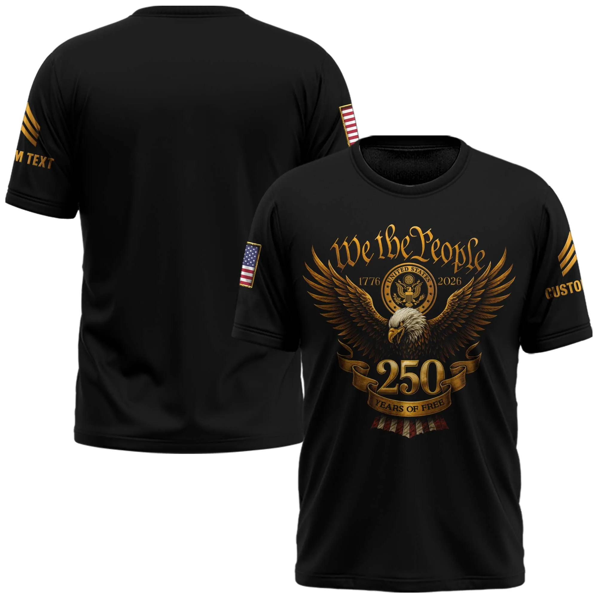 We The People 250 Years Of Freedom 1776-2026 Personalized Veteran Shirt #000272 (1)