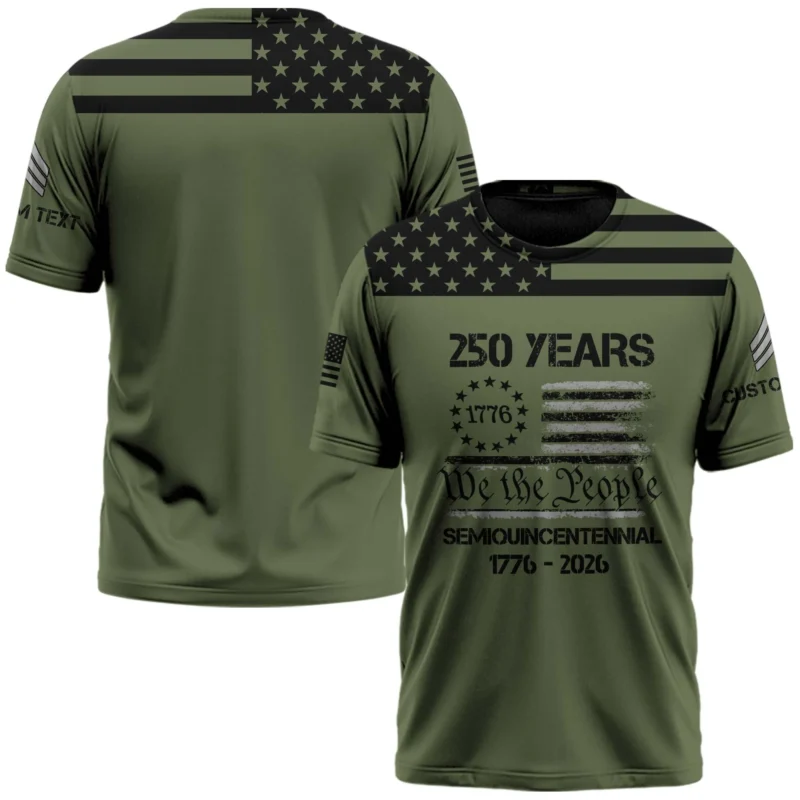 We The People Semiquincentennial 250 Years 1776-2026 Personalized Veteran Shirt #000271
